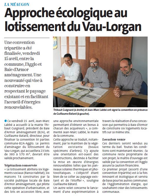La Méaugon : approche écologique au lotissement du Vau-Lorgan